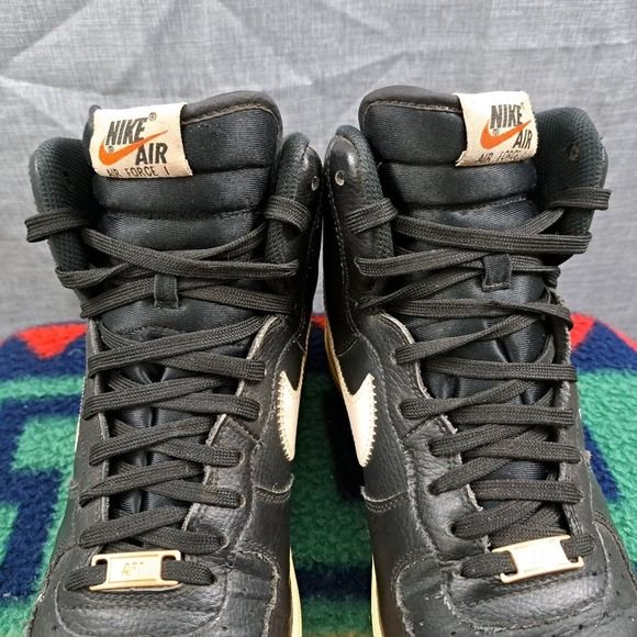 Nike Air Force 1 High Mens Size 10 Black Basketball Shoes Sneakers 315121 - Picture 7 of 13